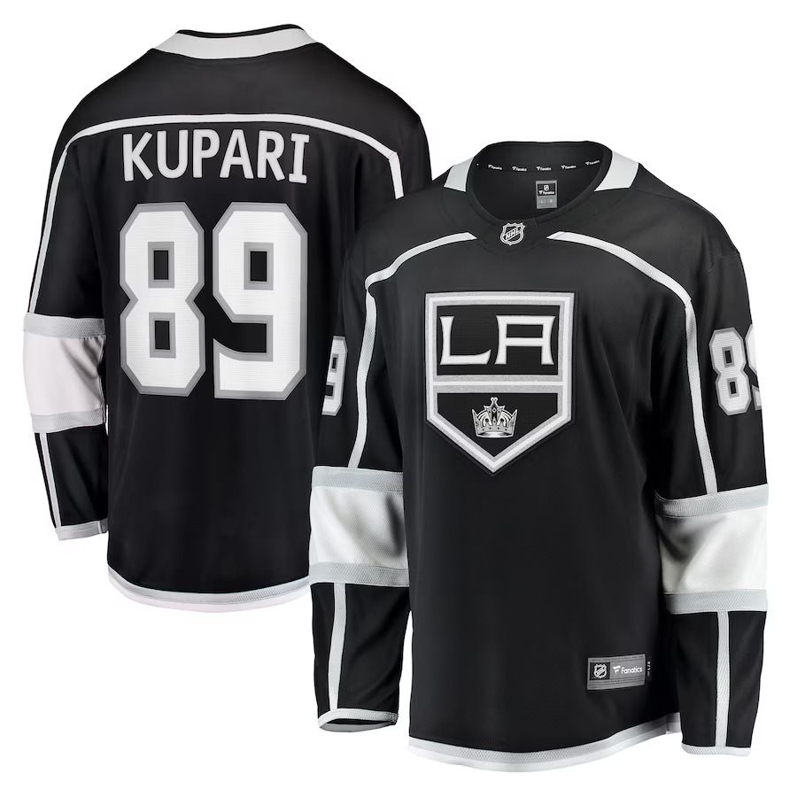 Men Los Angeles Kings #89 Rasmus Kupari Fanatics Branded Black Home Breakaway Player NHL Jersey